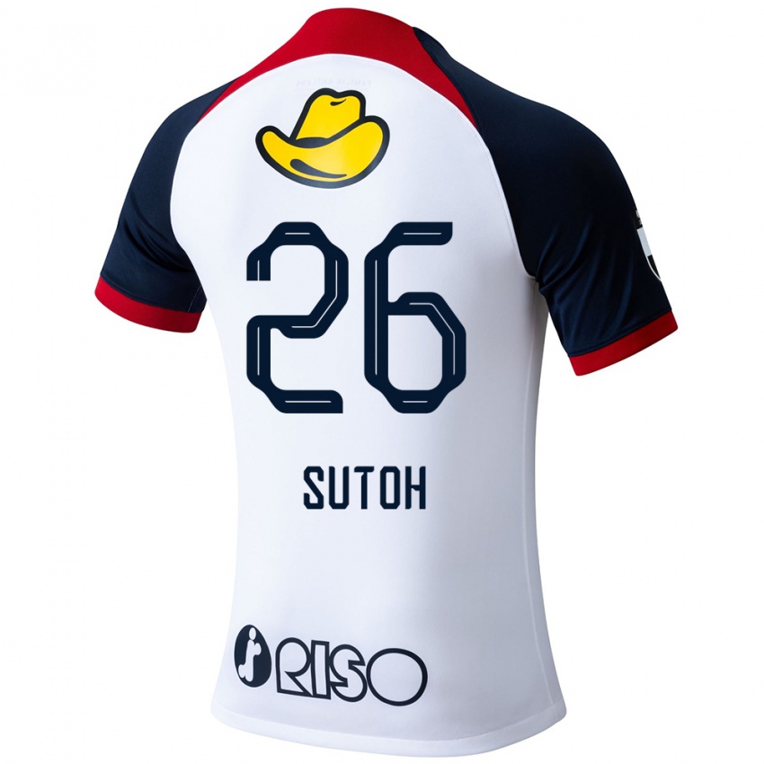 Niño Camiseta Naoki Suto #26 Blanco Azul Rojo 2ª Equipación 2024/25 La Camisa Perú