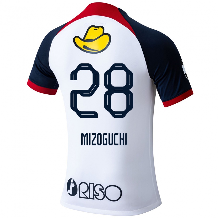 Niño Camiseta Shuhei Mizoguchi #28 Blanco Azul Rojo 2ª Equipación 2024/25 La Camisa Perú