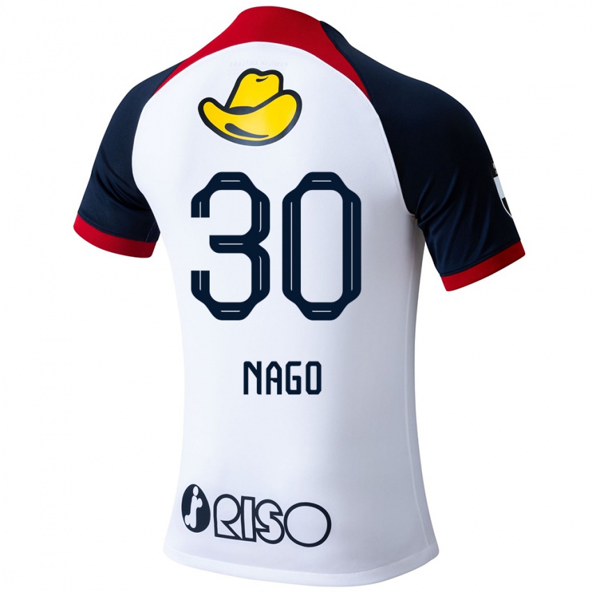 Niño Camiseta Shintaro Nago #30 Blanco Azul Rojo 2ª Equipación 2024/25 La Camisa Perú