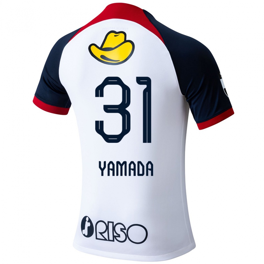 Niño Camiseta Taiki Yamada #31 Blanco Azul Rojo 2ª Equipación 2024/25 La Camisa Perú