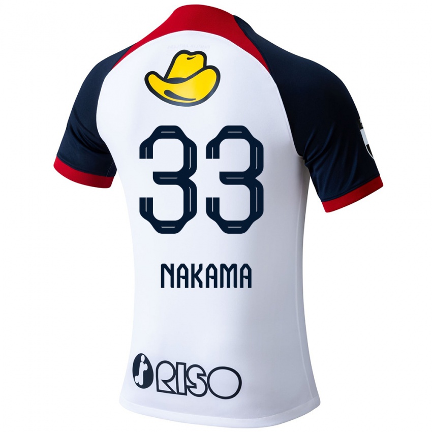 Niño Camiseta Hayato Nakama #33 Blanco Azul Rojo 2ª Equipación 2024/25 La Camisa Perú