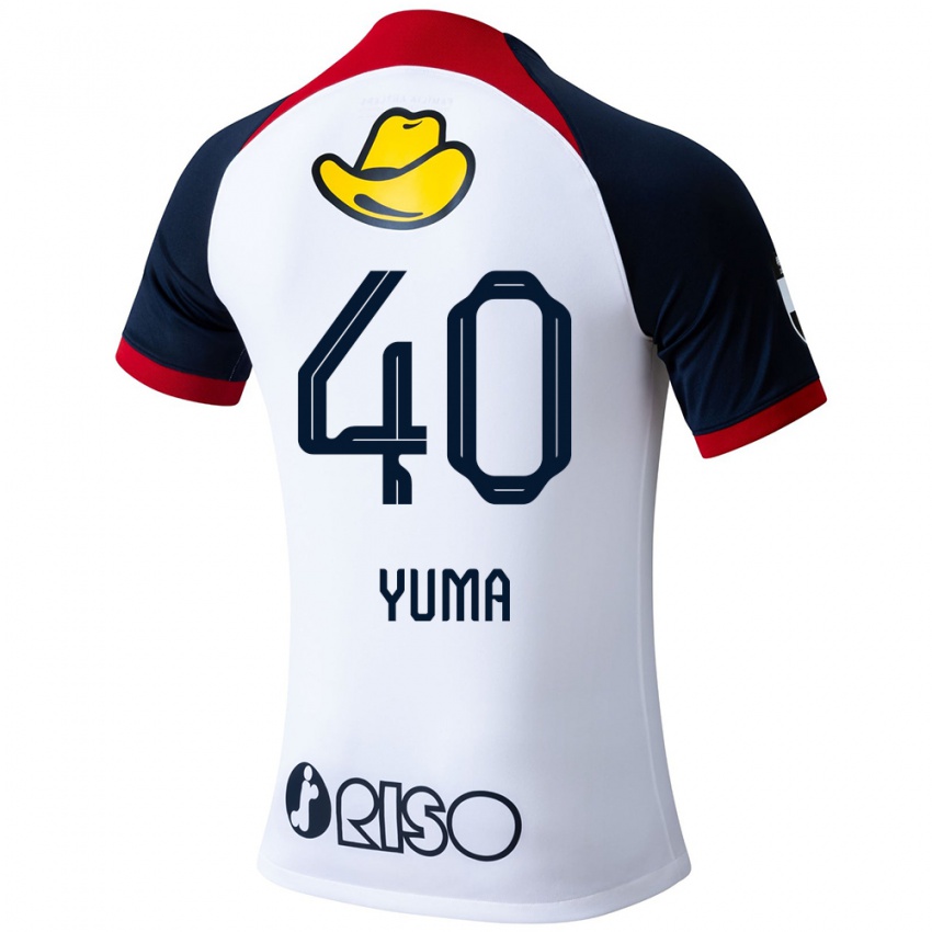 Niño Camiseta Yuma Suzuki #40 Blanco Azul Rojo 2ª Equipación 2024/25 La Camisa Perú