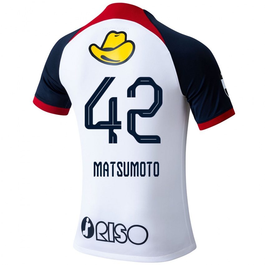 Niño Camiseta Haruto Matsumoto #42 Blanco Azul Rojo 2ª Equipación 2024/25 La Camisa Perú