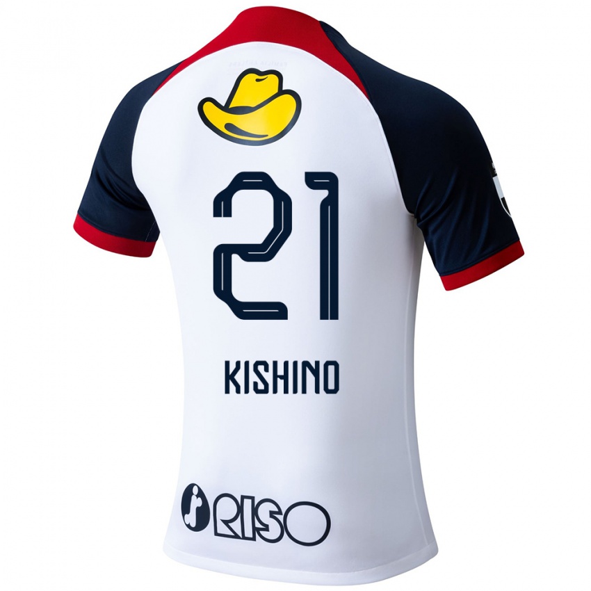 Niño Camiseta Eita Kishino #21 Blanco Azul Rojo 2ª Equipación 2024/25 La Camisa Perú