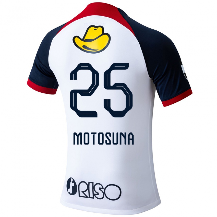 Niño Camiseta Anthony Motosuna #25 Blanco Azul Rojo 2ª Equipación 2024/25 La Camisa Perú