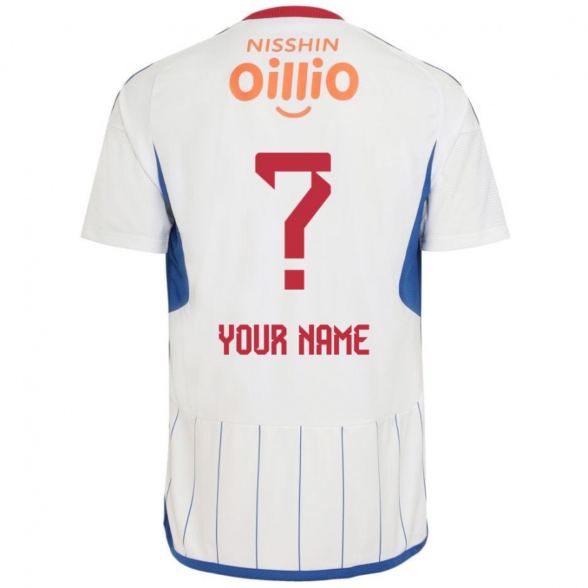 Niño Camiseta Su Nombre #0 Blanco Azul Rojo 2ª Equipación 2024/25 La Camisa Perú