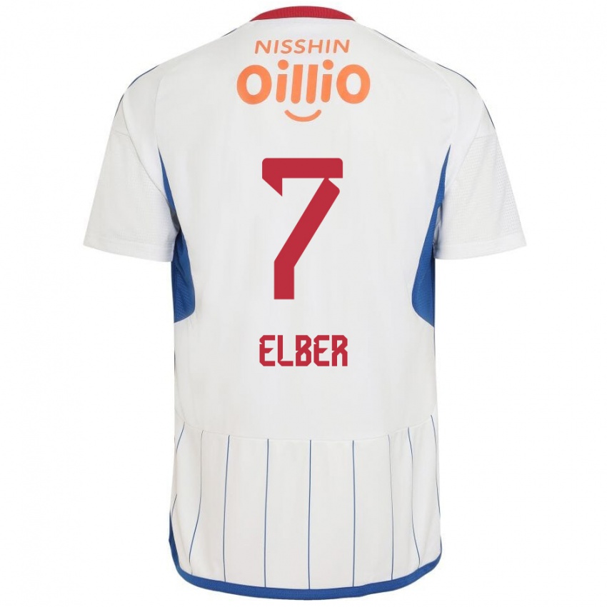 Niño Camiseta Élber #7 Blanco Azul Rojo 2ª Equipación 2024/25 La Camisa Perú