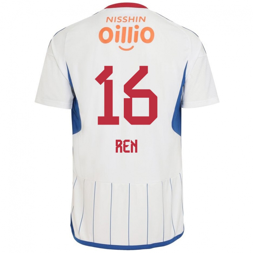 Niño Camiseta Ren Kato #16 Blanco Azul Rojo 2ª Equipación 2024/25 La Camisa Perú