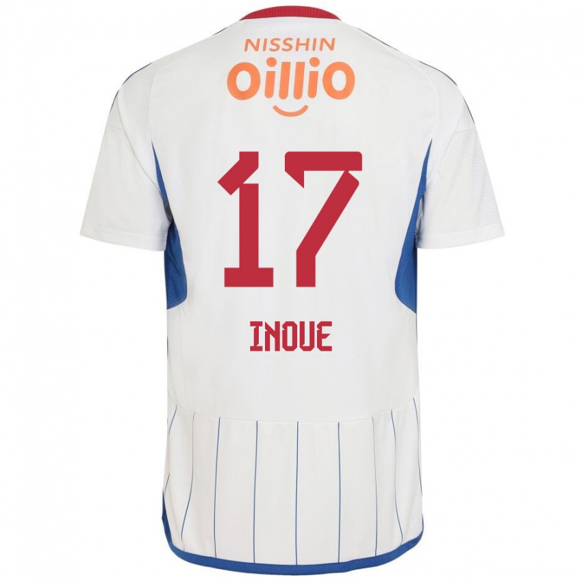 Niño Camiseta Kenta Inoue #17 Blanco Azul Rojo 2ª Equipación 2024/25 La Camisa Perú