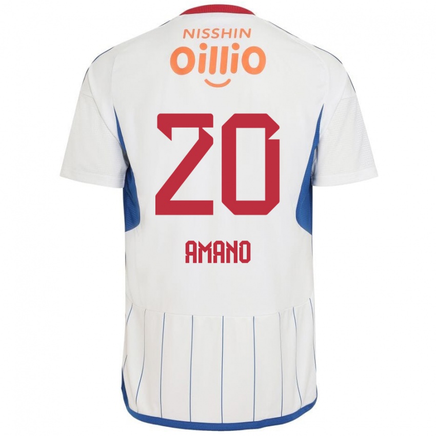 Niño Camiseta Jun Amano #20 Blanco Azul Rojo 2ª Equipación 2024/25 La Camisa Perú