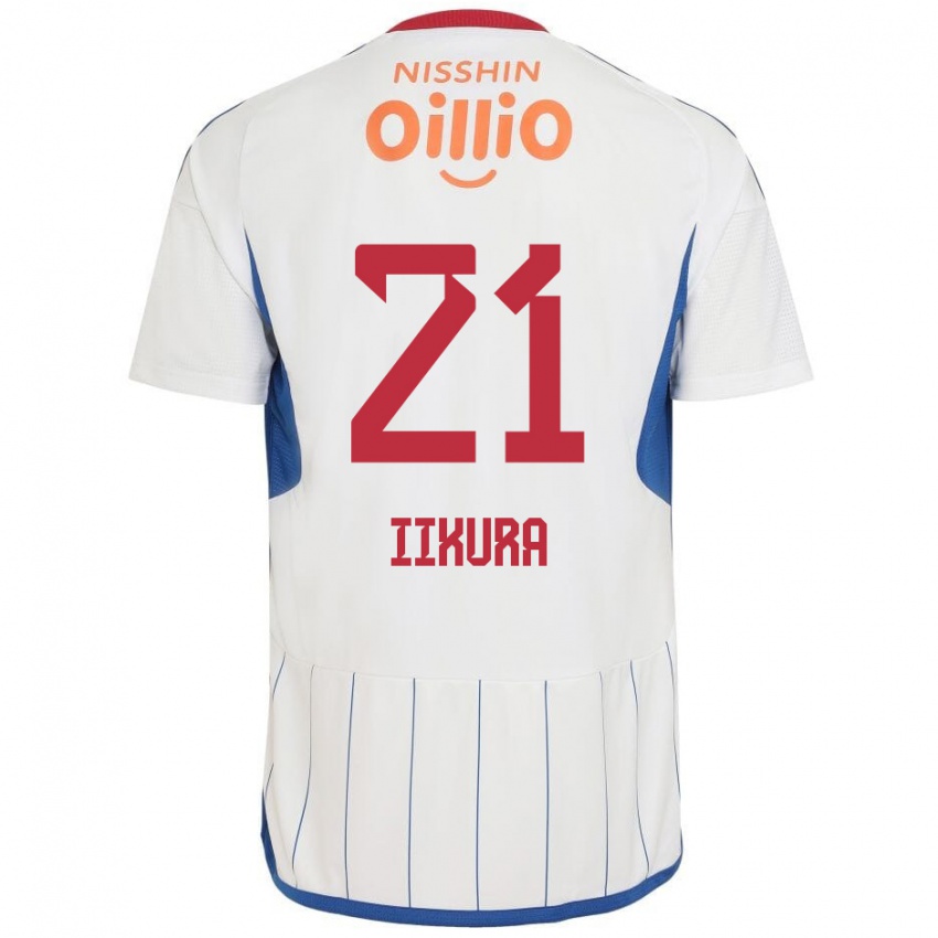 Niño Camiseta Hiroki Iikura #21 Blanco Azul Rojo 2ª Equipación 2024/25 La Camisa Perú