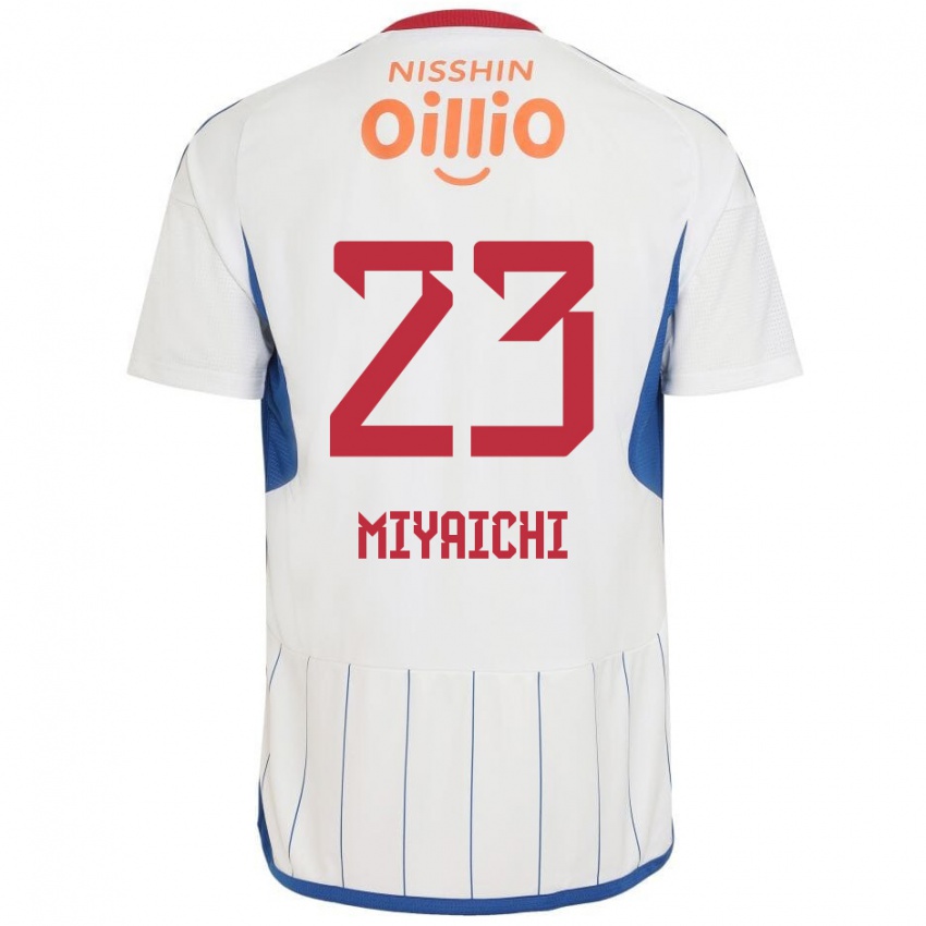 Niño Camiseta Ryo Miyaichi #23 Blanco Azul Rojo 2ª Equipación 2024/25 La Camisa Perú