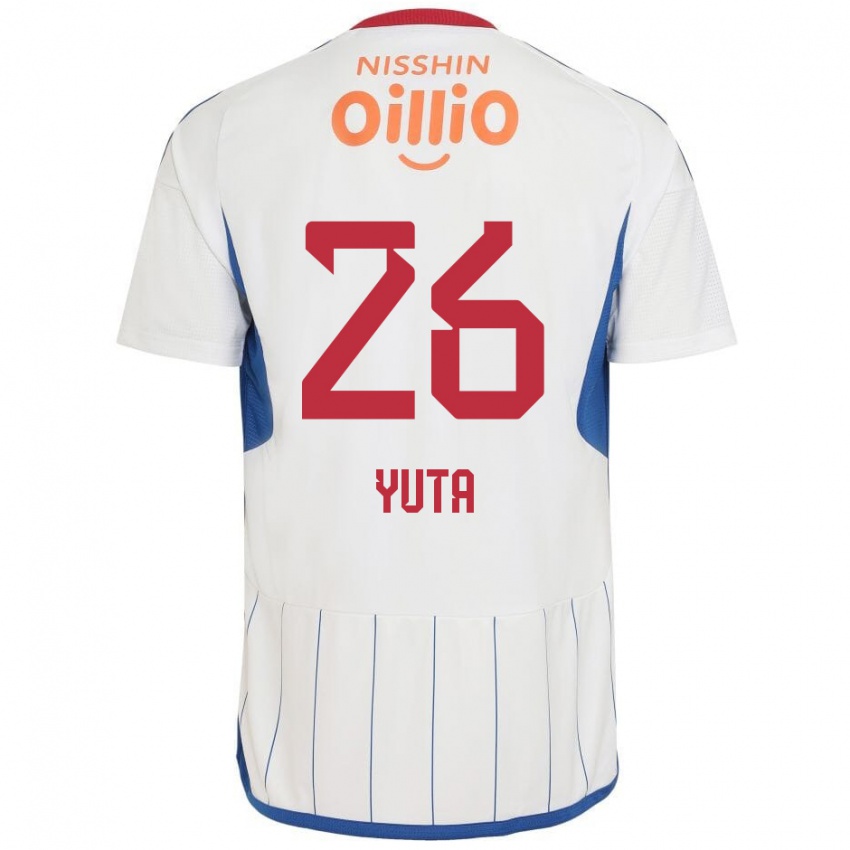 Niño Camiseta Yuta Koike #26 Blanco Azul Rojo 2ª Equipación 2024/25 La Camisa Perú