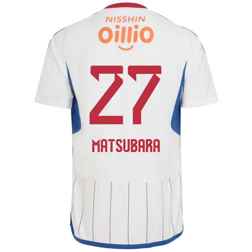 Niño Camiseta Ken Matsubara #27 Blanco Azul Rojo 2ª Equipación 2024/25 La Camisa Perú