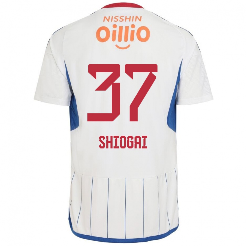 Niño Camiseta Kento Shiogai #37 Blanco Azul Rojo 2ª Equipación 2024/25 La Camisa Perú