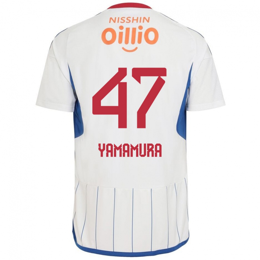 Niño Camiseta Kazuya Yamamura #47 Blanco Azul Rojo 2ª Equipación 2024/25 La Camisa Perú