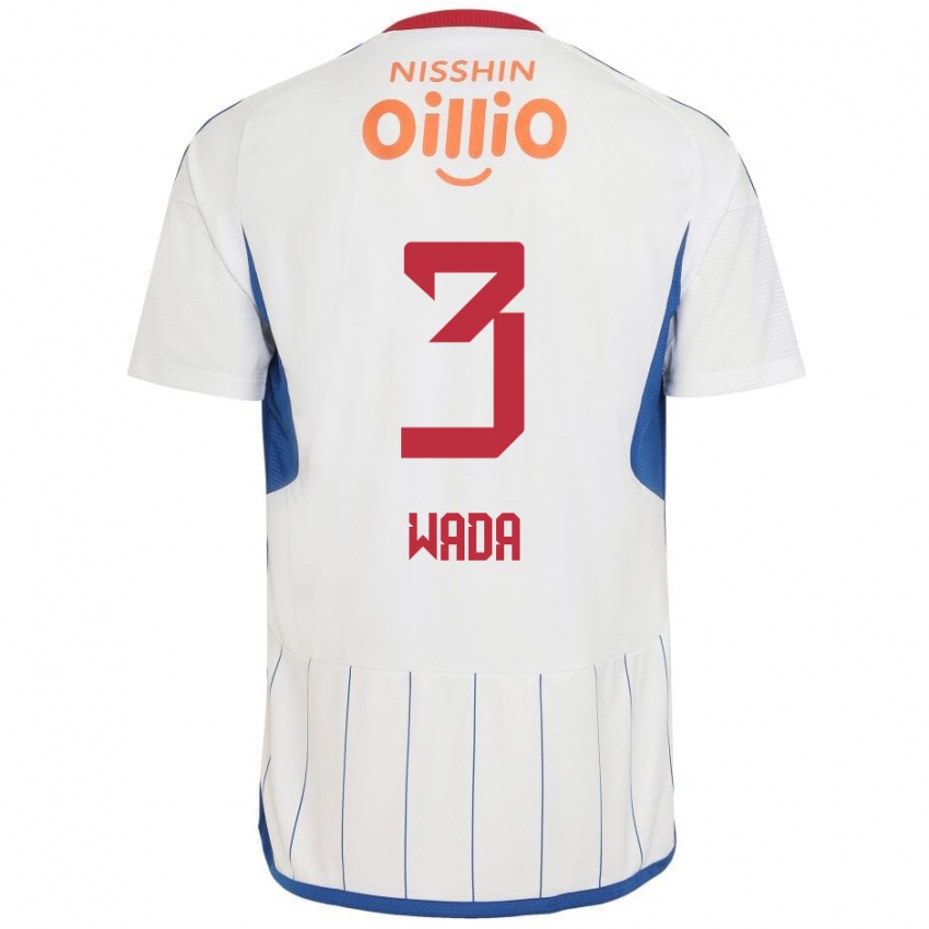 Niño Camiseta Yusei Wada #3 Blanco Azul Rojo 2ª Equipación 2024/25 La Camisa Perú