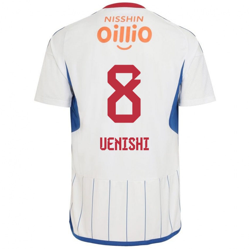 Niño Camiseta Haruki Uenishi #8 Blanco Azul Rojo 2ª Equipación 2024/25 La Camisa Perú