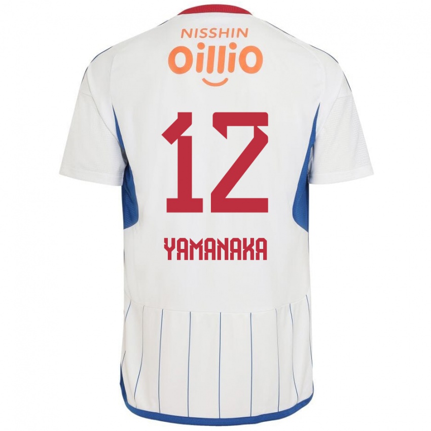 Niño Camiseta Yuki Yamanaka #12 Blanco Azul Rojo 2ª Equipación 2024/25 La Camisa Perú