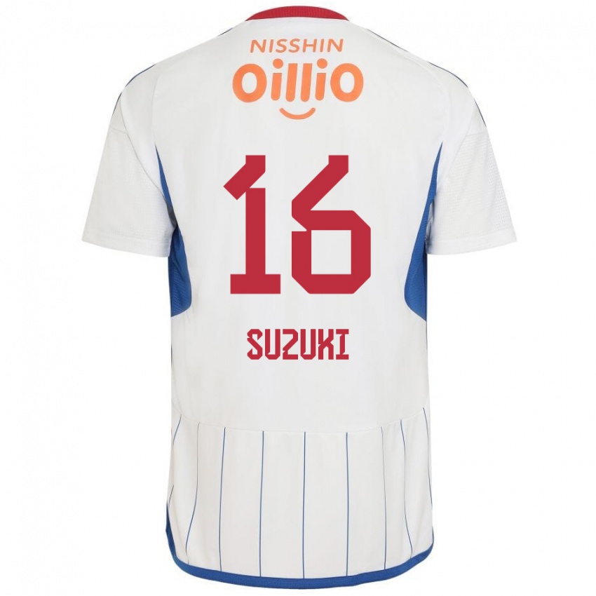 Niño Camiseta Kai Suzuki #16 Blanco Azul Rojo 2ª Equipación 2024/25 La Camisa Perú