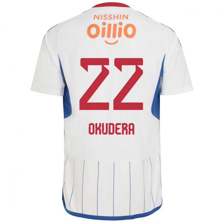 Niño Camiseta Minato Okudera #22 Blanco Azul Rojo 2ª Equipación 2024/25 La Camisa Perú