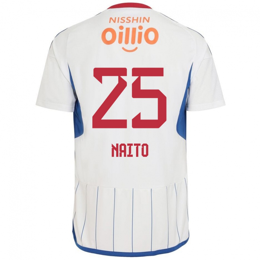 Niño Camiseta Kiyomu Naito #25 Blanco Azul Rojo 2ª Equipación 2024/25 La Camisa Perú