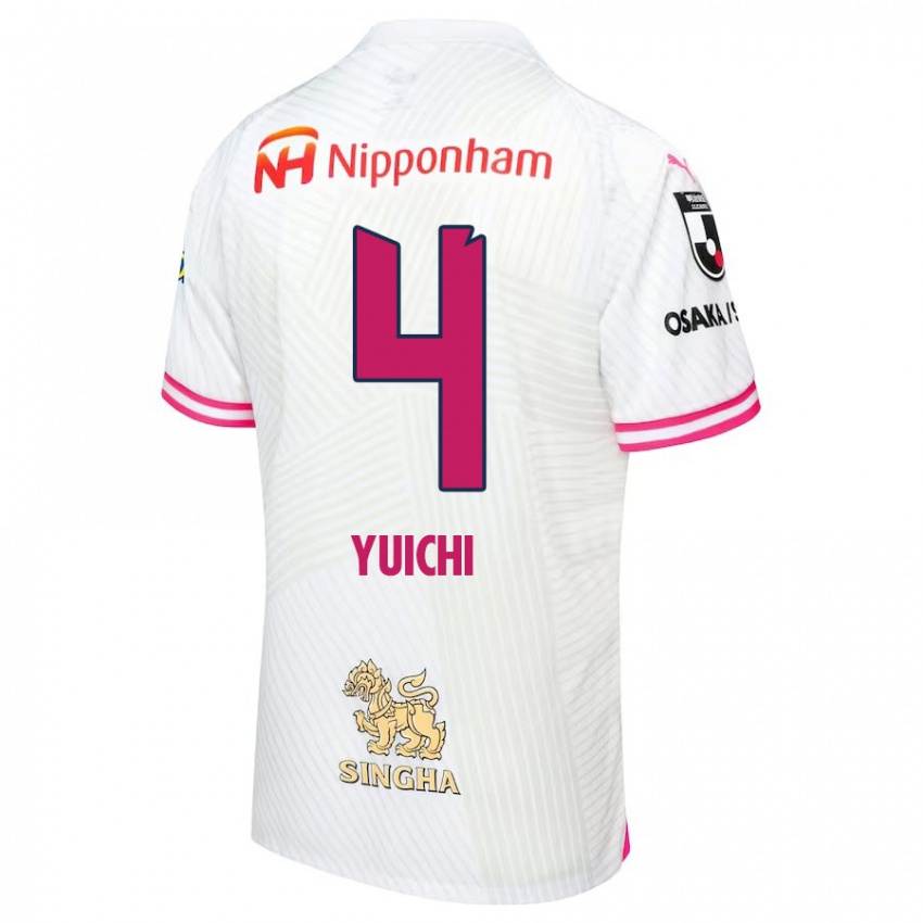 Niño Camiseta Yuichi Hirano #4 Blanco Rosa 2ª Equipación 2024/25 La Camisa Perú