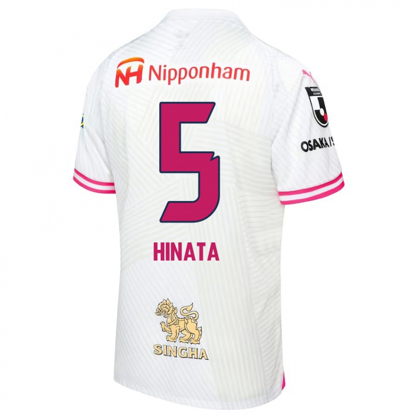 Niño Camiseta Hinata Kida #5 Blanco Rosa 2ª Equipación 2024/25 La Camisa Perú