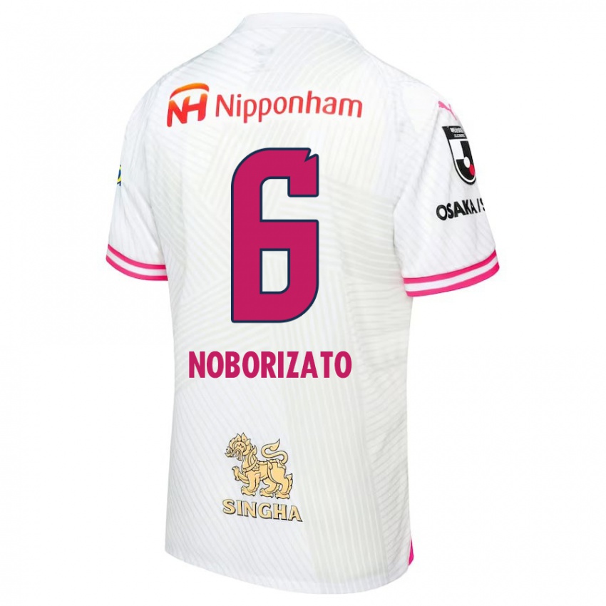 Niño Camiseta Kyohei Noborizato #6 Blanco Rosa 2ª Equipación 2024/25 La Camisa Perú