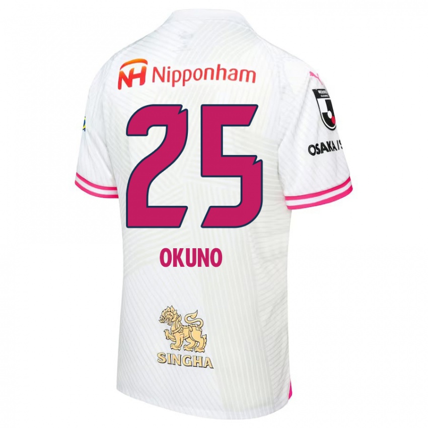 Niño Camiseta Hiroaki Okuno #25 Blanco Rosa 2ª Equipación 2024/25 La Camisa Perú