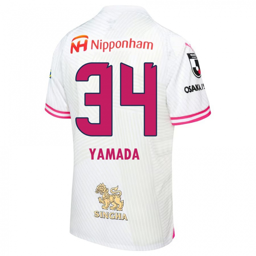 Niño Camiseta Hiroto Yamada #34 Blanco Rosa 2ª Equipación 2024/25 La Camisa Perú