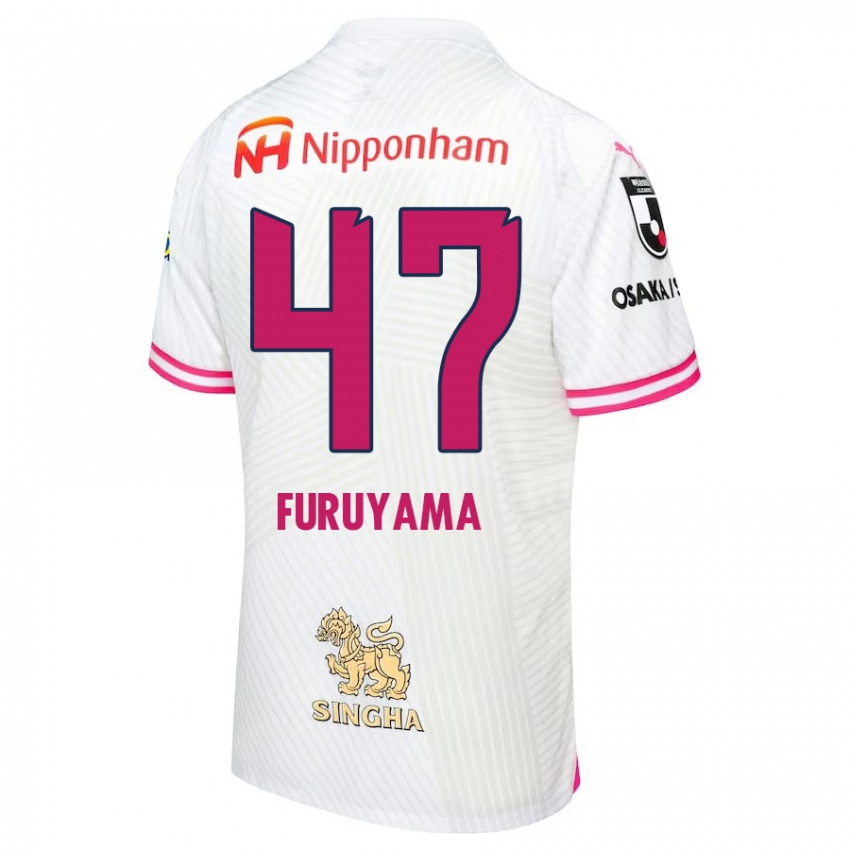 Niño Camiseta Kengo Furuyama #47 Blanco Rosa 2ª Equipación 2024/25 La Camisa Perú