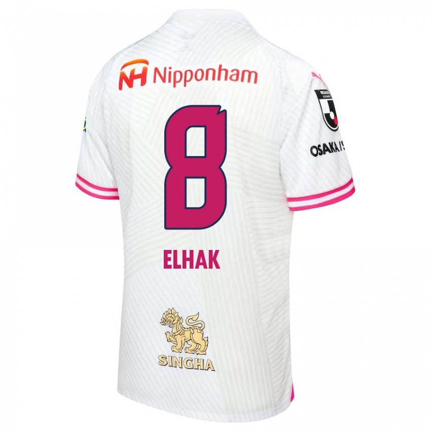 Niño Camiseta Akuro Elhak #8 Blanco Rosa 2ª Equipación 2024/25 La Camisa Perú