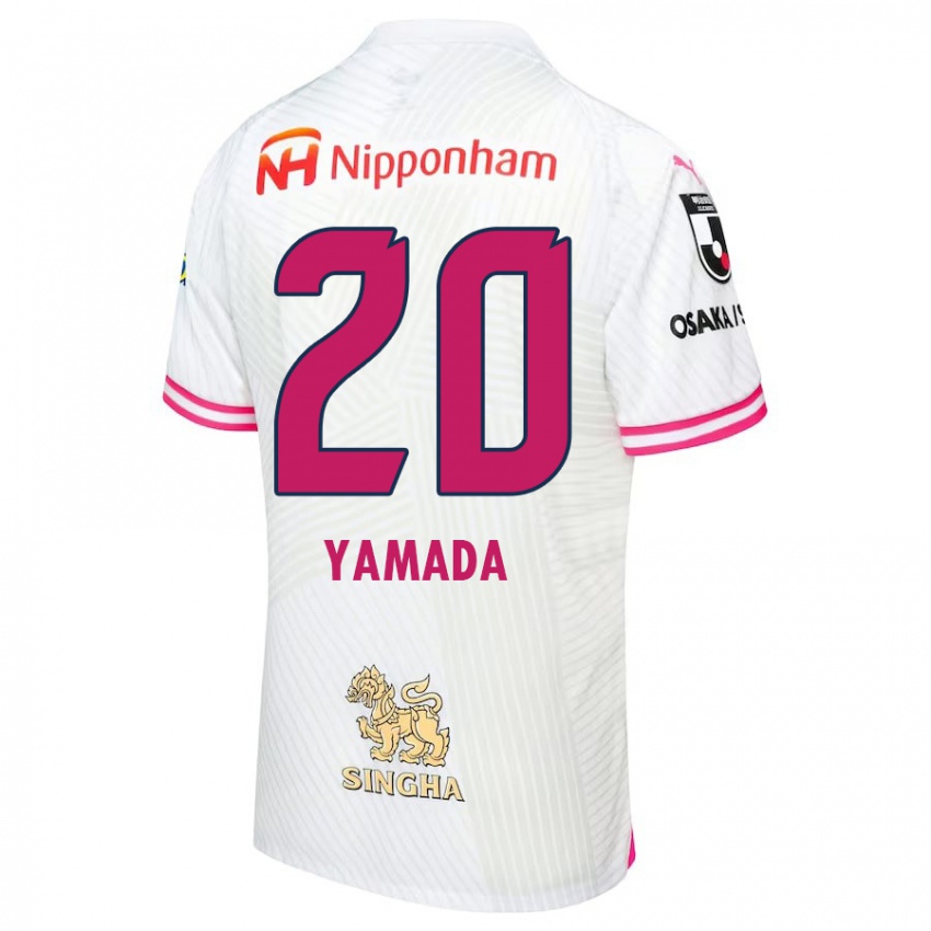 Niño Camiseta Kotaro Yamada #20 Blanco Rosa 2ª Equipación 2024/25 La Camisa Perú