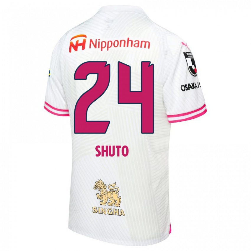 Niño Camiseta Nozomi Shuto #24 Blanco Rosa 2ª Equipación 2024/25 La Camisa Perú