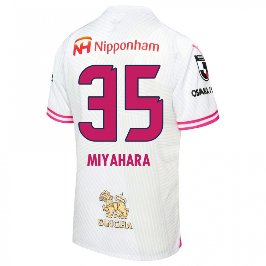 Niño Camiseta Jinta Miyahara #35 Blanco Rosa 2ª Equipación 2024/25 La Camisa Perú