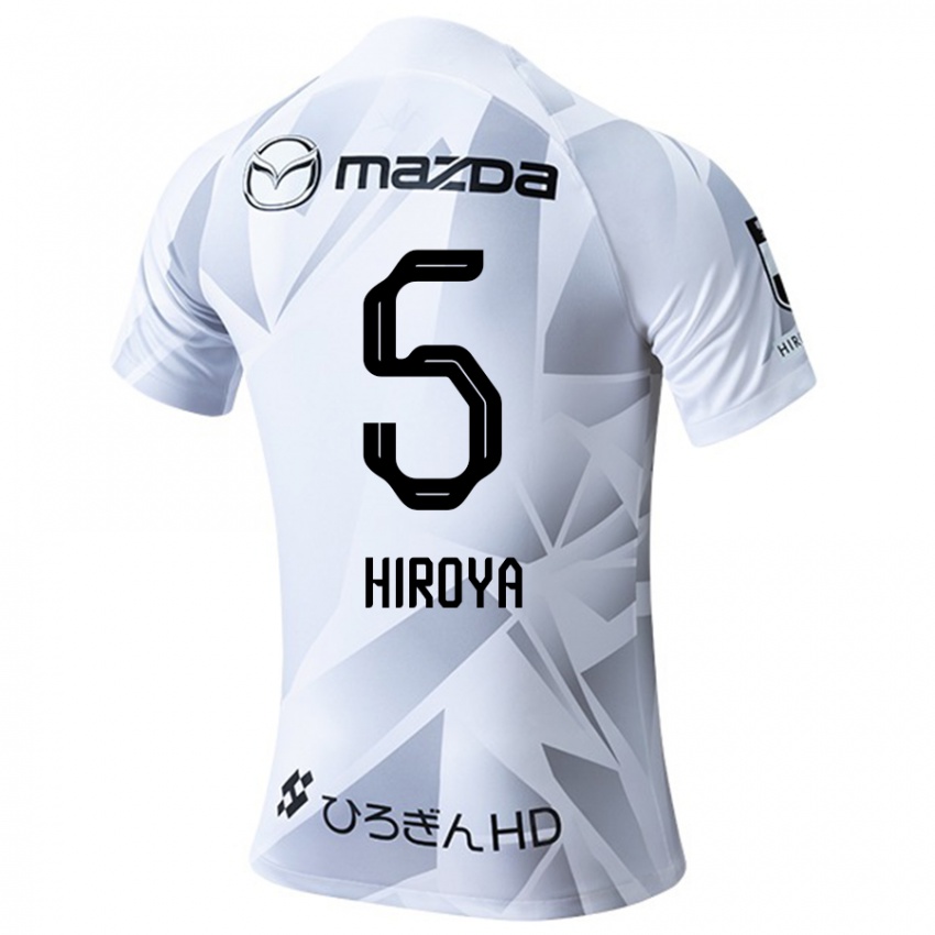 Niño Camiseta Hiroya Matsumoto #5 Blanco Gris Negro 2ª Equipación 2024/25 La Camisa Perú