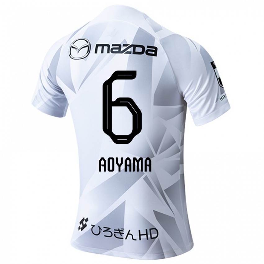 Niño Camiseta Toshihiro Aoyama #6 Blanco Gris Negro 2ª Equipación 2024/25 La Camisa Perú