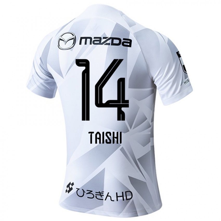 Niño Camiseta Taishi Matsumoto #14 Blanco Gris Negro 2ª Equipación 2024/25 La Camisa Perú