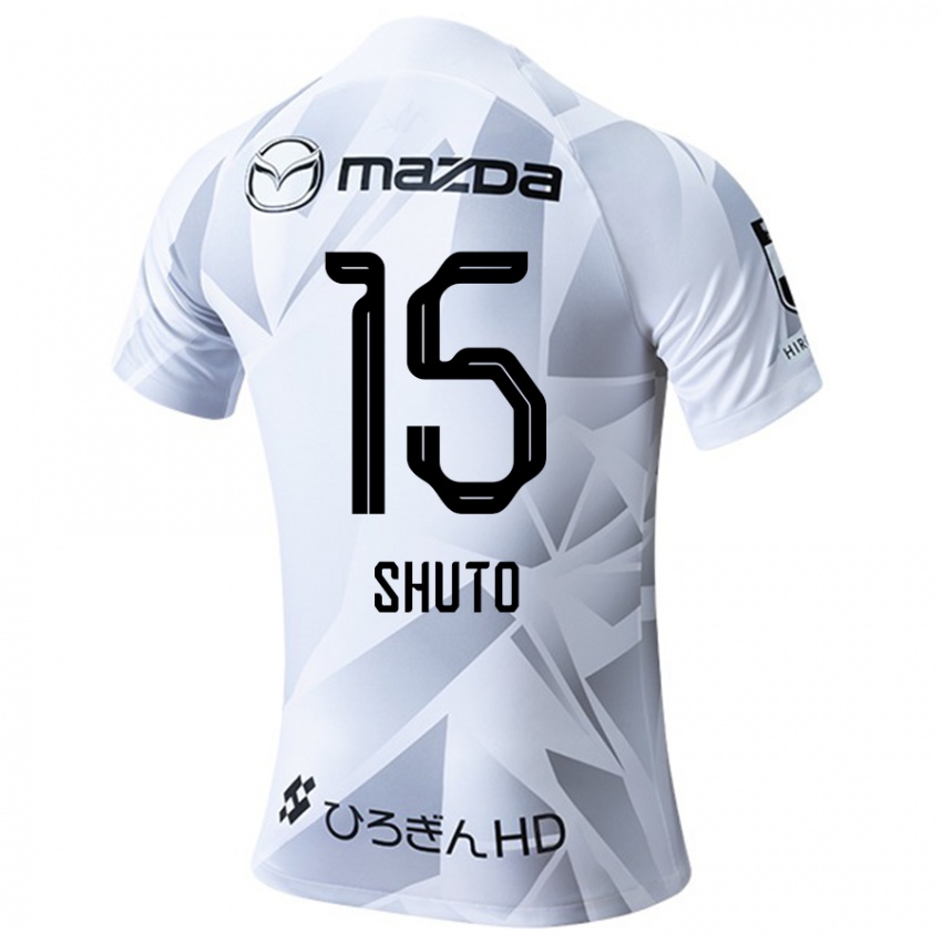 Niño Camiseta Shuto Nakano #15 Blanco Gris Negro 2ª Equipación 2024/25 La Camisa Perú