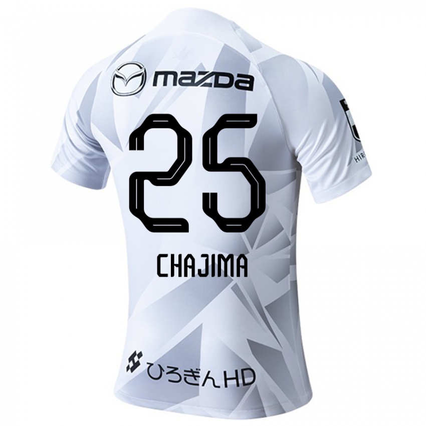 Niño Camiseta Yusuke Chajima #25 Blanco Gris Negro 2ª Equipación 2024/25 La Camisa Perú