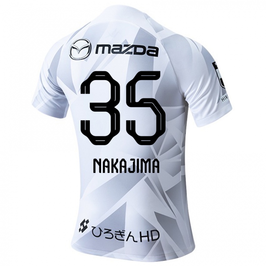 Niño Camiseta Yotaro Nakajima #35 Blanco Gris Negro 2ª Equipación 2024/25 La Camisa Perú