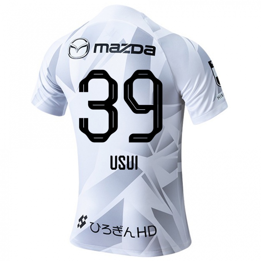 Niño Camiseta Haruto Usui #39 Blanco Gris Negro 2ª Equipación 2024/25 La Camisa Perú