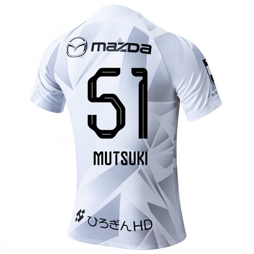 Niño Camiseta Mutsuki Kato #51 Blanco Gris Negro 2ª Equipación 2024/25 La Camisa Perú