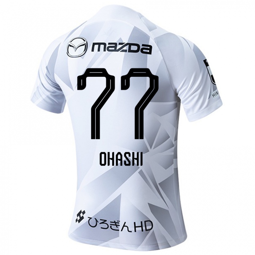 Niño Camiseta Yuki Ohashi #77 Blanco Gris Negro 2ª Equipación 2024/25 La Camisa Perú