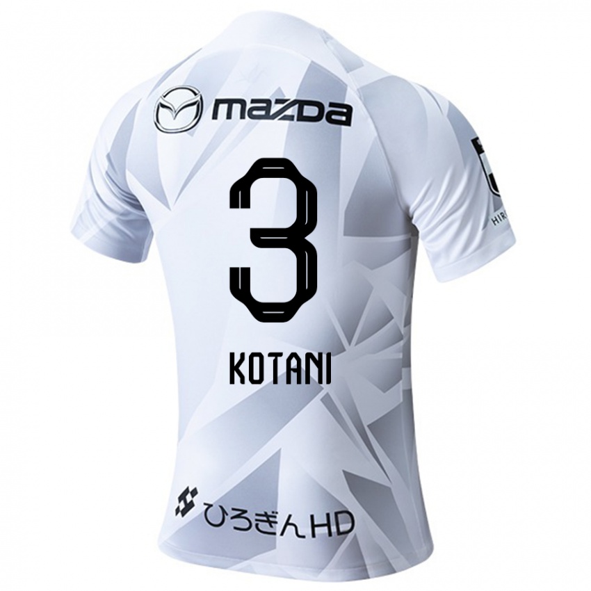 Niño Camiseta Fuga Kotani #3 Blanco Gris Negro 2ª Equipación 2024/25 La Camisa Perú