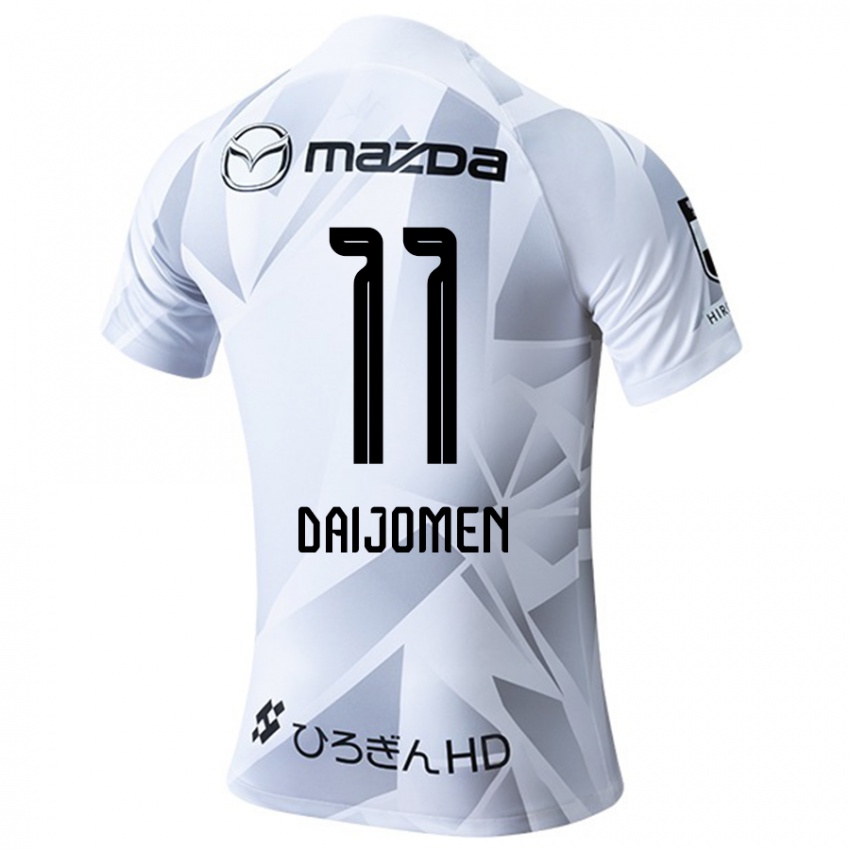 Niño Camiseta Arashi Daijomen #11 Blanco Gris Negro 2ª Equipación 2024/25 La Camisa Perú