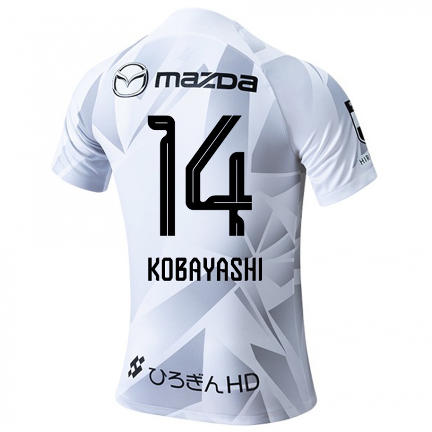 Niño Camiseta Shimon Kobayashi #14 Blanco Gris Negro 2ª Equipación 2024/25 La Camisa Perú