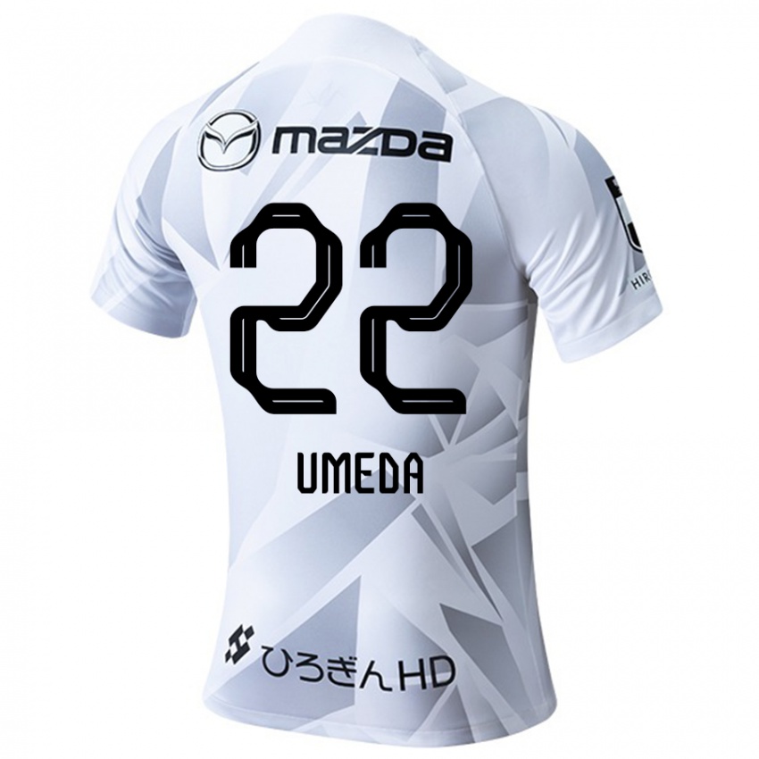 Niño Camiseta Taiga Umeda #22 Blanco Gris Negro 2ª Equipación 2024/25 La Camisa Perú