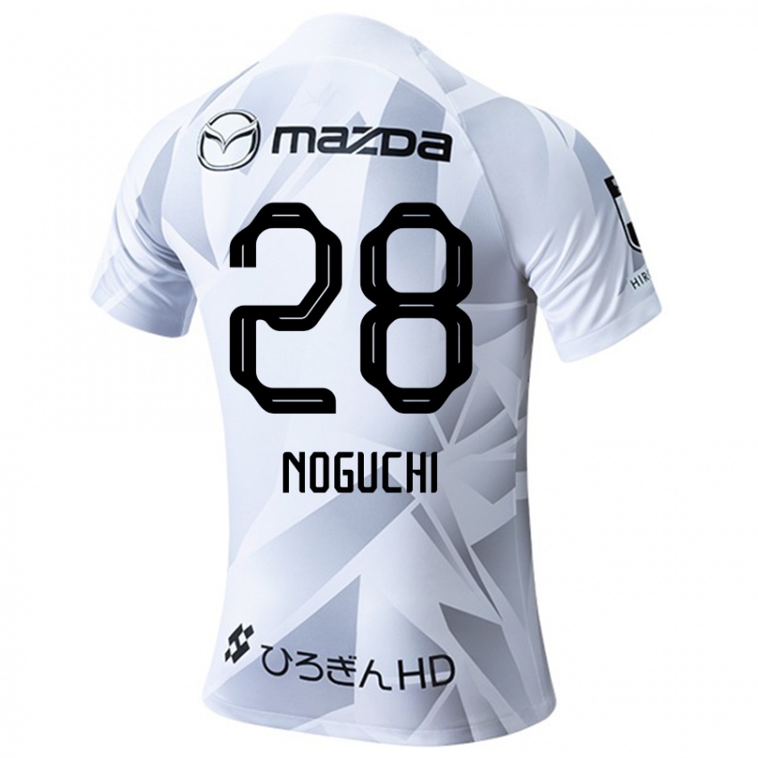 Niño Camiseta Rento Noguchi #28 Blanco Gris Negro 2ª Equipación 2024/25 La Camisa Perú